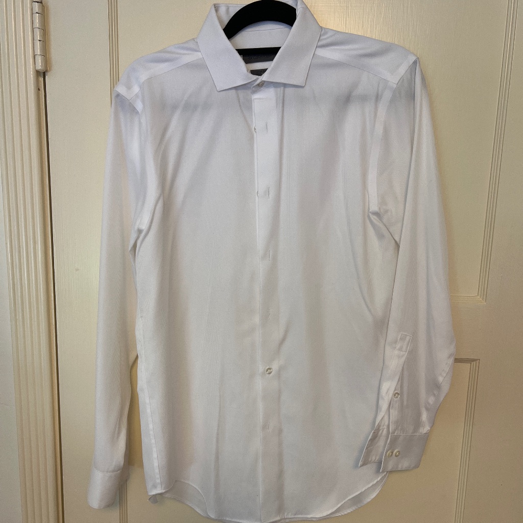 Calvin Klein Solid White Button Down